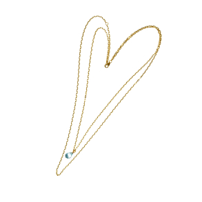 Halskde 9kt med Topas - To-i-en