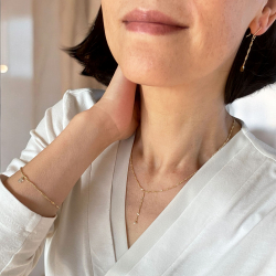 14kt armbnd med Hvid Ferskvandsperle