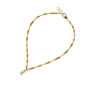 14kt armbnd med Hvid Ferskvandsperle