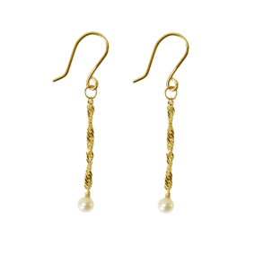 9kt reringe med Hvid Ferskvandsperle