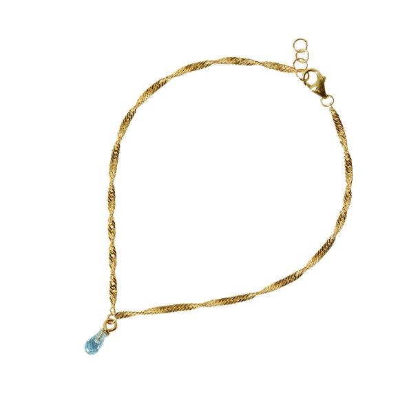 14kt armbnd med topas
