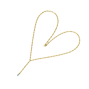 9kt halskde med topas