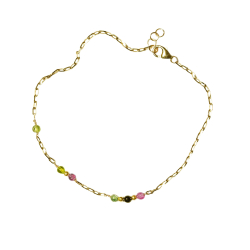 14kt armbnd &amp; halskde med Turmaliner