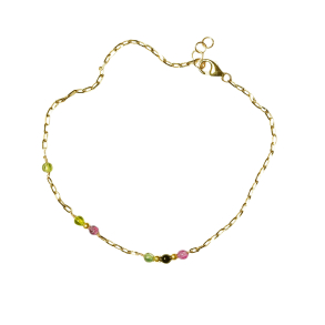 14kt armbnd eller halskde med Turmaliner