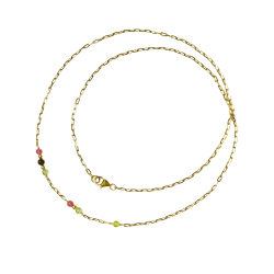 14kt armbnd &amp; halskde med Turmaliner