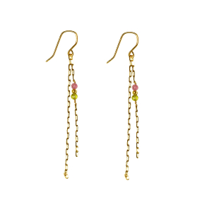 18kt reringe med Turmaliner