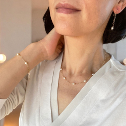 14kt reringe med Hvid Ferskvandsperle