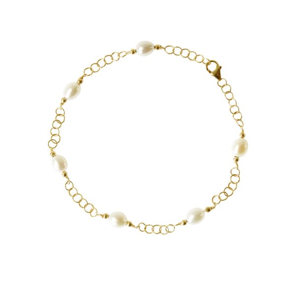 14kt armbnd &amp; halskde med ferskvandsperler