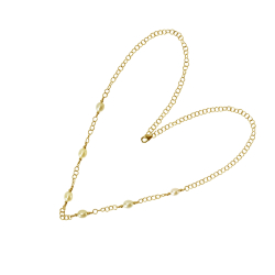 9kt armbnd &amp; halskde med Hvide Ferskvandsperler