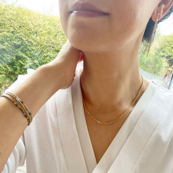 reringe m.Multi Farvede R diamanter Forgyldt Sterlingslv