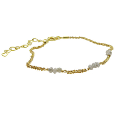 Armbnd &amp; Halskde m.Grhvide Rdiamanter &amp; Forgyldt Sterlingslv