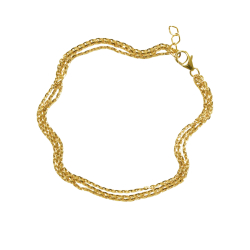 14kt Anker Facet Armbnd &amp; Halskde med 3 rkker 