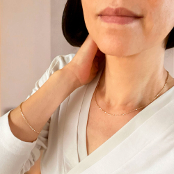 14kt Anker Facet Armbnd &amp; Halskde-udfrt i 0,5mm trd og bredde p 1,8mm.