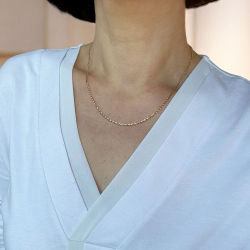 14kt Anker Facet Halskde i forlb