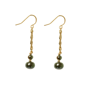 14kt reringe med Sorte Ferskvandsperler