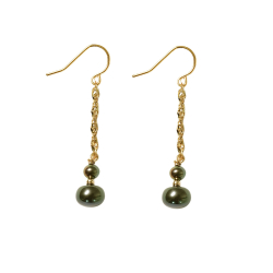 9kt reringe med Sorte Ferskvandsperler