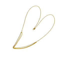 18kt halskde med Ferskvandsperler 