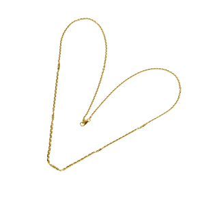 Halskde i forlb - 14kt guld med Facetterede Antracit Diamanter