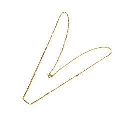 Halskde i forlb - 14kt guld med Facetterede Grn/Bllige Diamanter