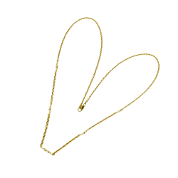 Halskde i forlb - 14kt guld med Facetterede Hvide  Diamanter