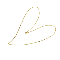 Halskde i forlb - 14kt guld med Facetterede Sorte Diamanter