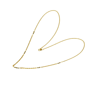 Halskde i forlb - 14kt guld med Facetterede Sorte Diamanter