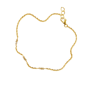 Armbnd & halskde i 18kt guld med Facetterede Antracit Diamanter