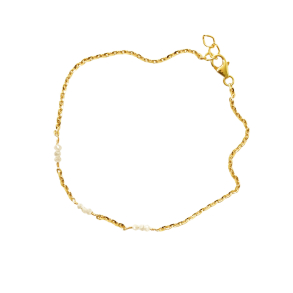 Armbnd & halskde i 18kt guld med Facetterede Hvide Diamanter