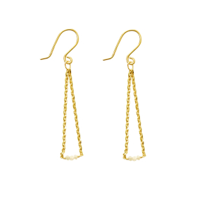 reringe i 14kt guld & Facetterede Hvide Diamanter