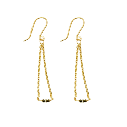 reringe i 14kt guld med Facetterede Sorte Diamanter