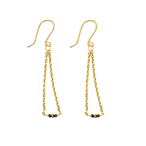 reringe i 14kt guld med Facetterede Sorte Diamanter