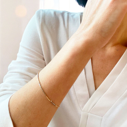 Armbnd eller halskde i 14kt Rdguld &amp; Hvidguld 