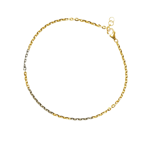Armbnd &amp; halskde i 14kt Rdguld &amp; Hvidguld 