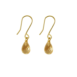 9kt reringe med Facetteret Citrin