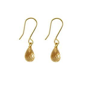 9kt reringe med Facetteret Citrin