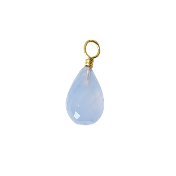 14kt vedhng med Facetteret Chalcedon