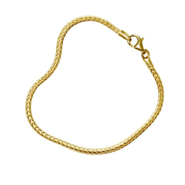 2,8mm Rvekde i Forgyldt Sterlingslv Armbnd &amp; Halskde