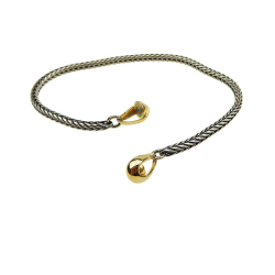 Armbnd eller Halskde - Oxideret/Forgyldt Foxtail/Rvekde med Magnetls