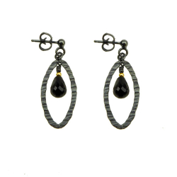 reringe - Oxyderet/forgyldt m.Spinel