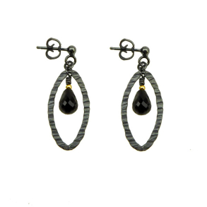 reringe - Oxyderet/forgyldt m.Spinel