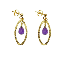 reringe - Forgyldt m.Ametyst