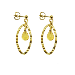 reringe - Forgyldt m.Citrin