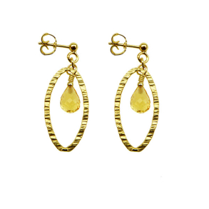 reringe - Forgyldt m.Citrin