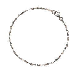 Armbnd &amp; halskde - Blank 2,2mm - Rustik/Hamret Sterlingslv