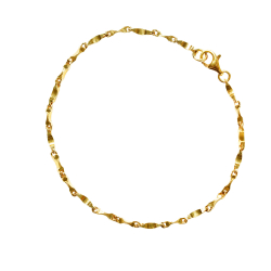 Armbnd &amp; halskde - Forgyldt 2,2mm - Rustik/Hamret Sterlingslv