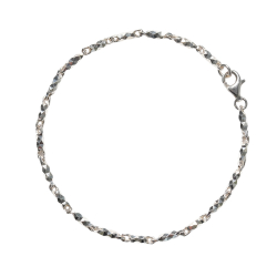 Armbnd eller halskde - Harlekin Mnster i 2,4mm Blank Sterlingslv