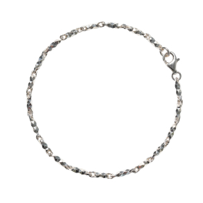 Armbnd eller halskde - Harlekin Mnster i 2,4mm Blank Sterlingslv