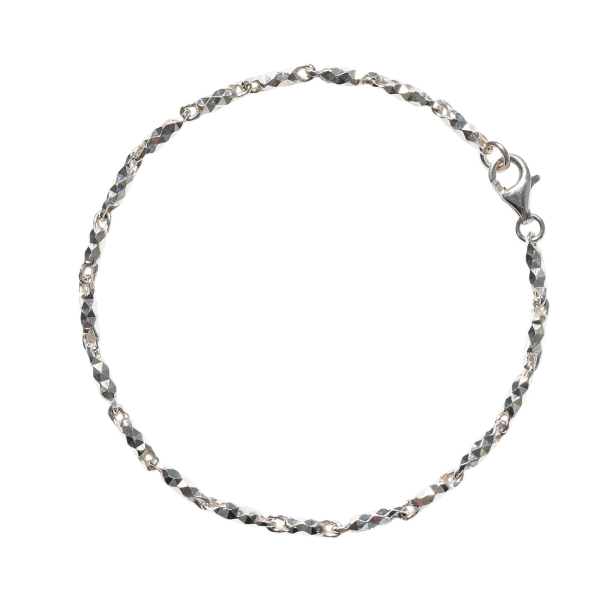 Armbnd &amp; halskde - Harlekin Mnster i 2,4mm Blank Sterlingslv