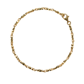 Armbnd eller halskde - Harlekin Mnster i 2,4mm Forgyldt Sterlingslv