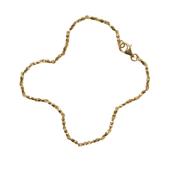 Armbnd eller halskde - Harlekin Mnster i 1,6mm Forgyldt Sterlingslv